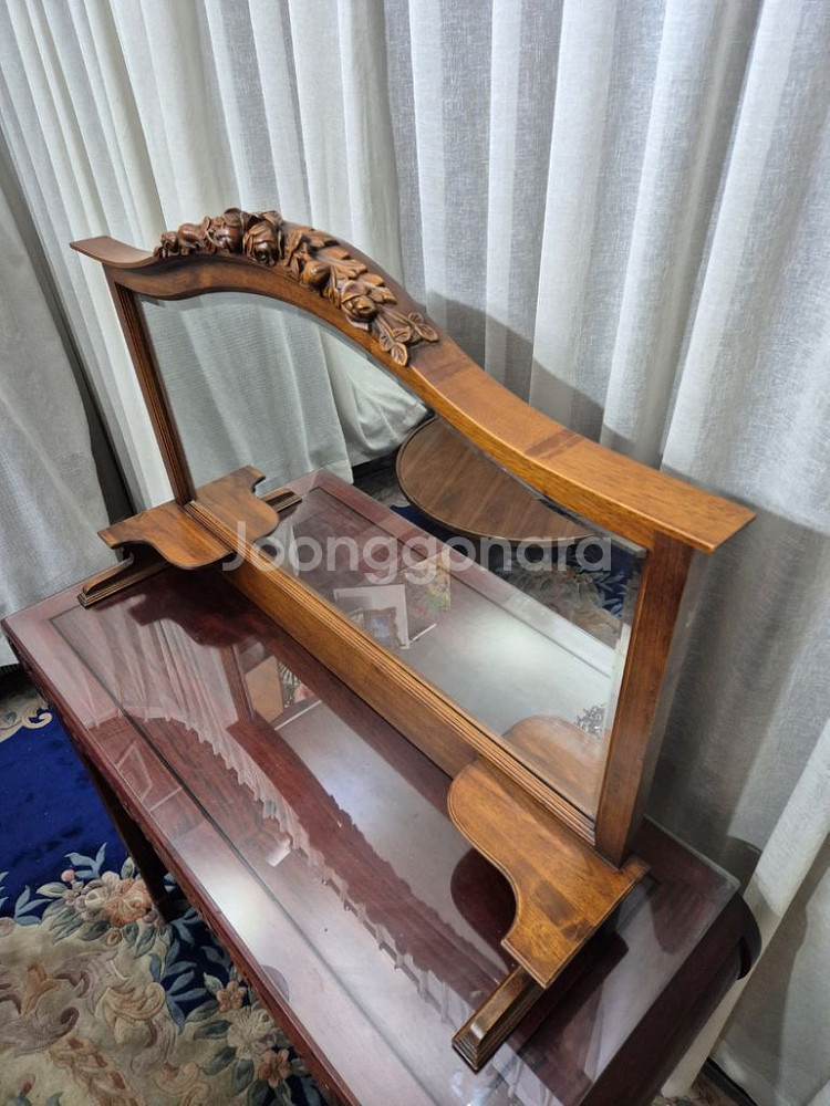 영국 빈티지 원목 거울--3