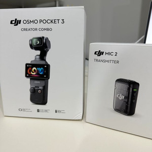 오즈모 포켓3 크리에이터콤보 + 마이크2개 (내용확인)
