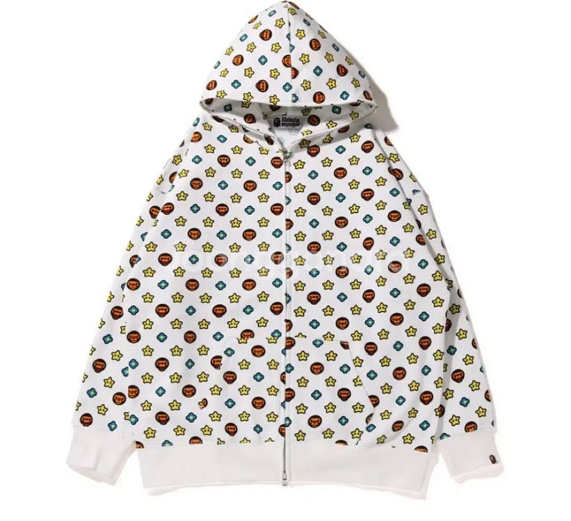 희귀) BAPE 베이프 마일로 모노그램 투웨이 후드집업--1