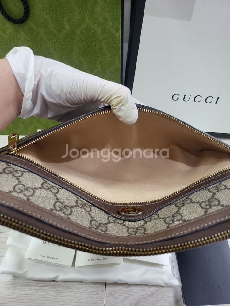 정품 구찌 오피디아 GG 클러치 풀박스--7