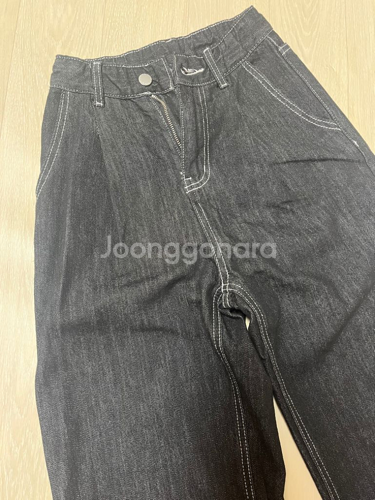 에이블리 생지 데님팬츠--2