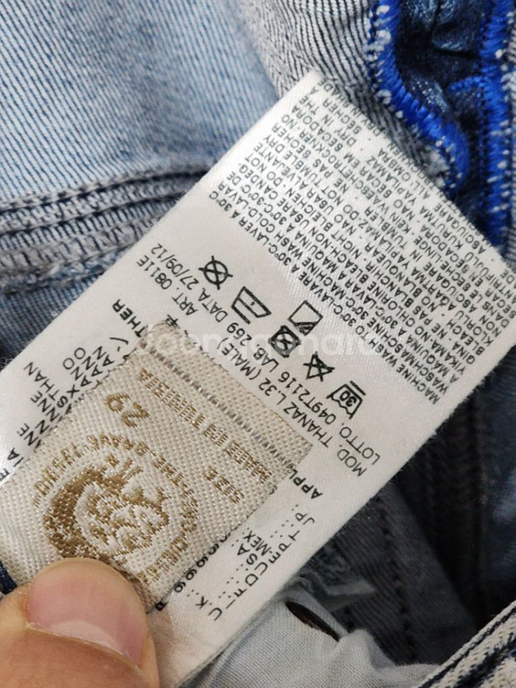 (30) 디젤 타나즈 청바지 연청 스판 데님팬츠--3