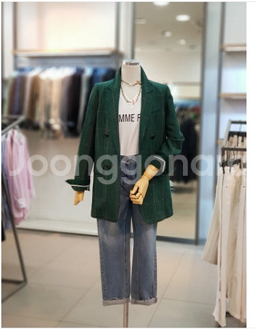 시슬리 sisley 더블 브레스트 린넨 자켓 55 사이--0