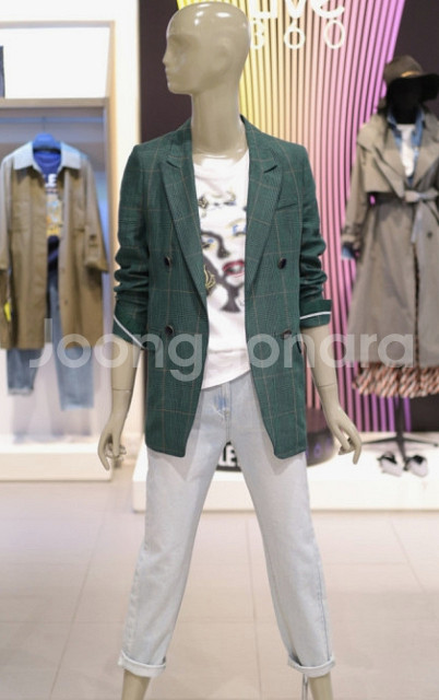 시슬리 sisley 더블 브레스트 린넨 자켓 55 사이--3