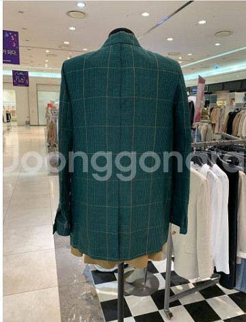 시슬리 sisley 더블 브레스트 린넨 자켓 55 사이--2