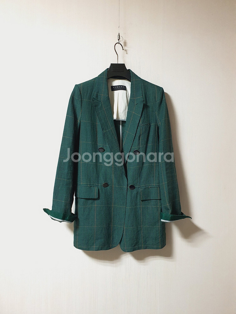 시슬리 sisley 더블 브레스트 린넨 자켓 55 사이--4