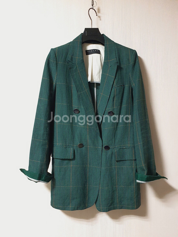 시슬리 sisley 더블 브레스트 린넨 자켓 55 사이--5