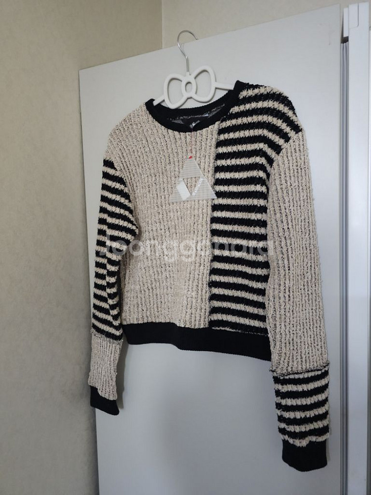 새상품)디어스토커 크롭니트--0