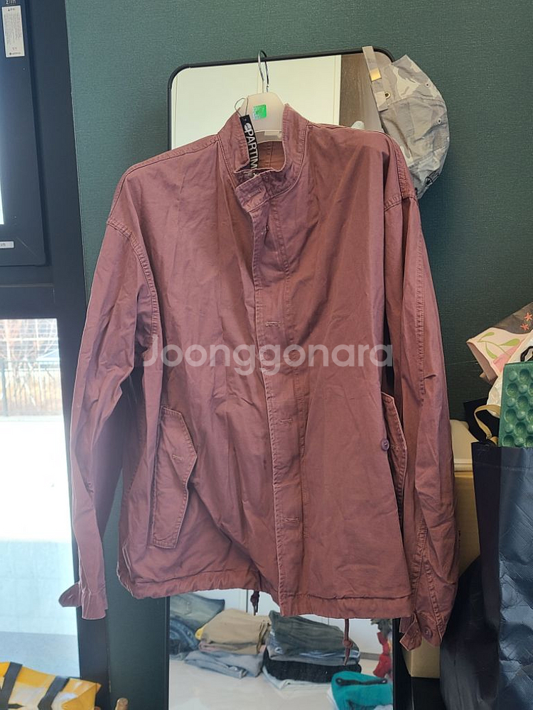 새제품) 파르티멘토 VTG 워시드 필드 자켓 퍼플--4