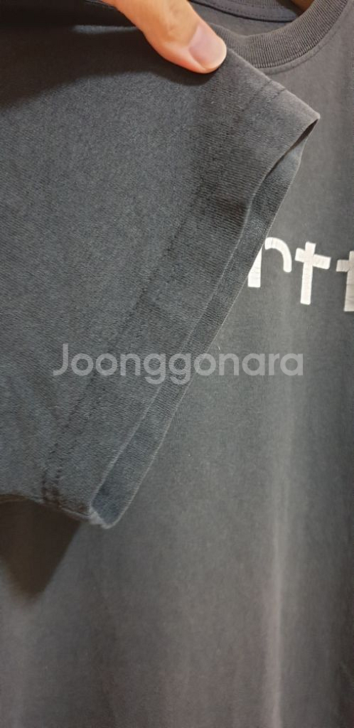 칼하트 반팔 S사이즈 K195 블랙 남녀공용--4