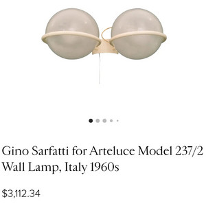 arteluce Gino Sarfatti 벽 조명