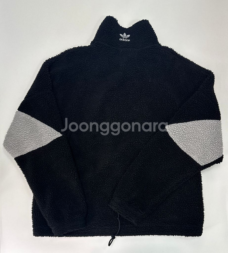 아디다스 빅 로고 쉐르파 후리스 자켓 XL--1