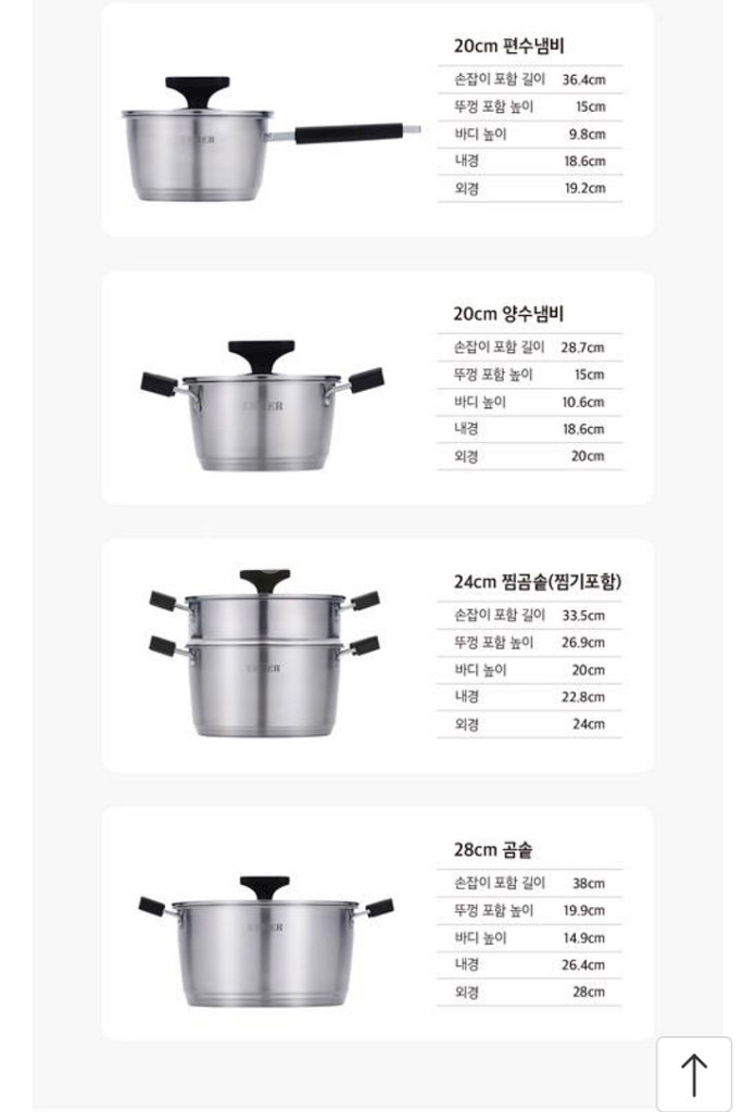 에머 비타 스텐 냄비 5종세트 판매합니다--5