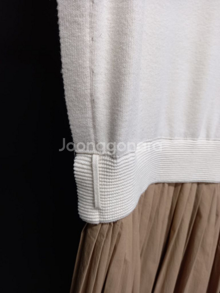 오즈세컨 춘추 니트 플리츠 맥시 롱 원피스 55,44--5