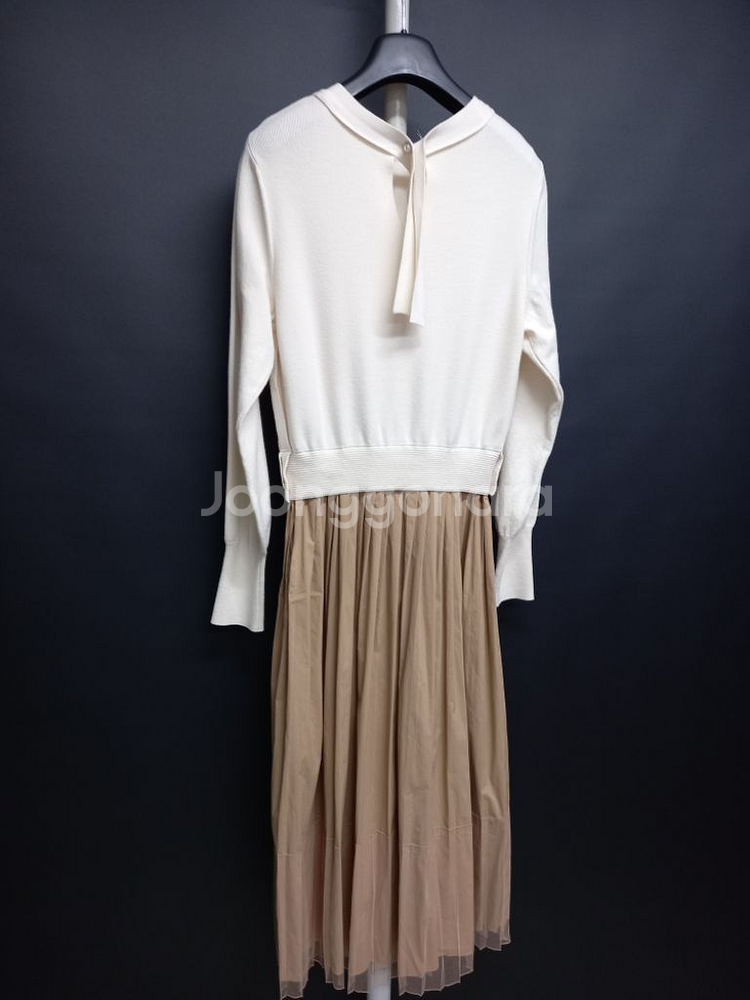 오즈세컨 춘추 니트 플리츠 맥시 롱 원피스 55,44--4