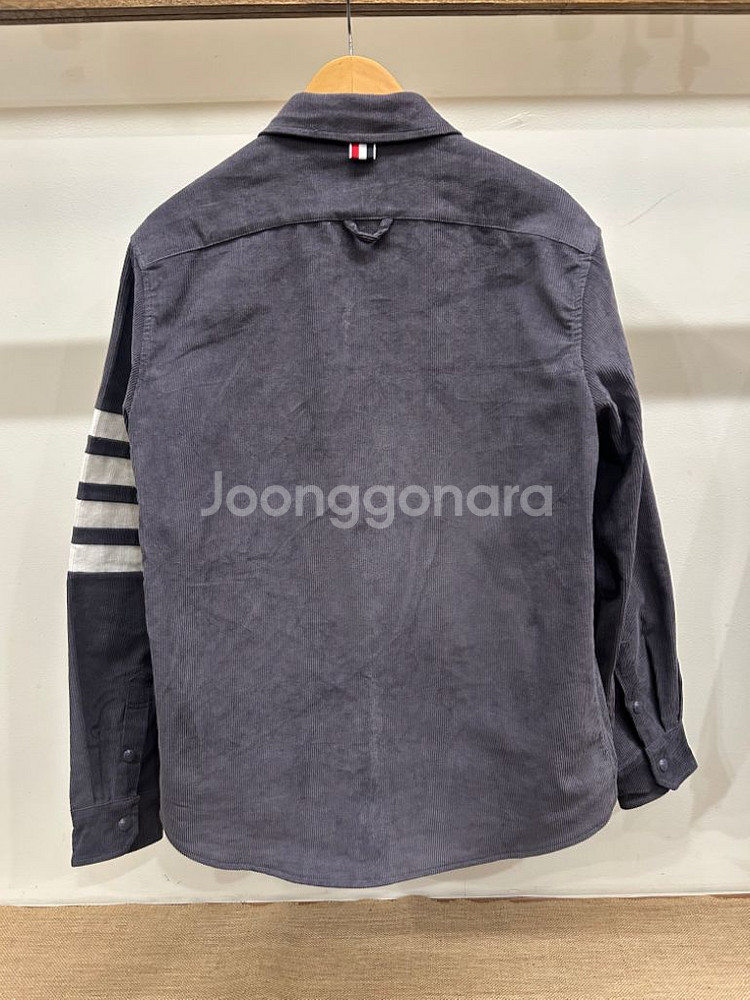 톰브라운 코듀로이 셔츠(옅은 네이비)--4