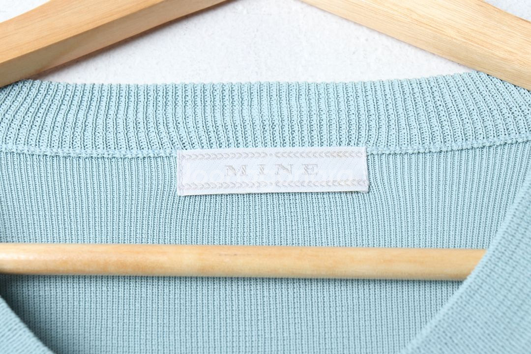 W(F) 마인 니트 작은오염 연블루 한정판--6