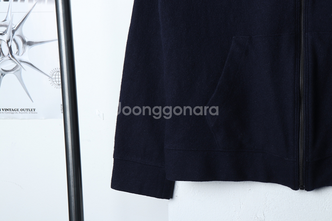 (L-XL) 클럽모나코 니트집업 네이비 울 블루종--3