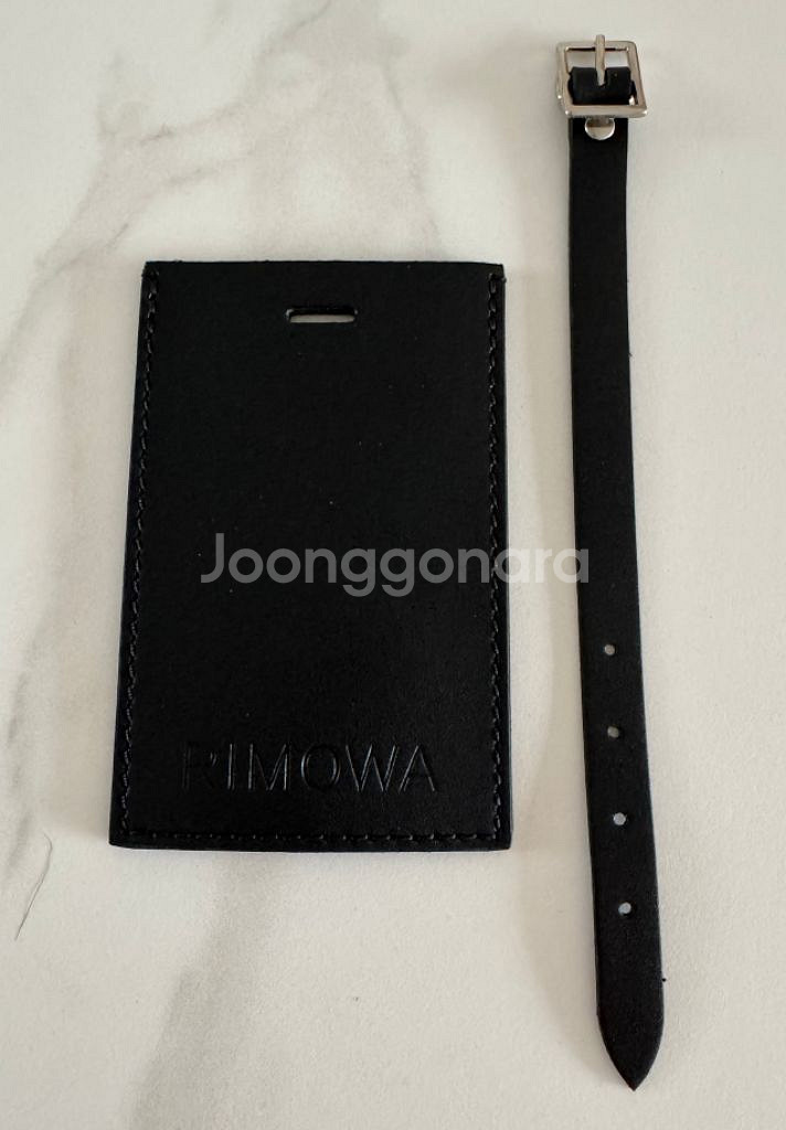 리모와 러기지 태그 네임택 새상품 가죽 블랙--0
