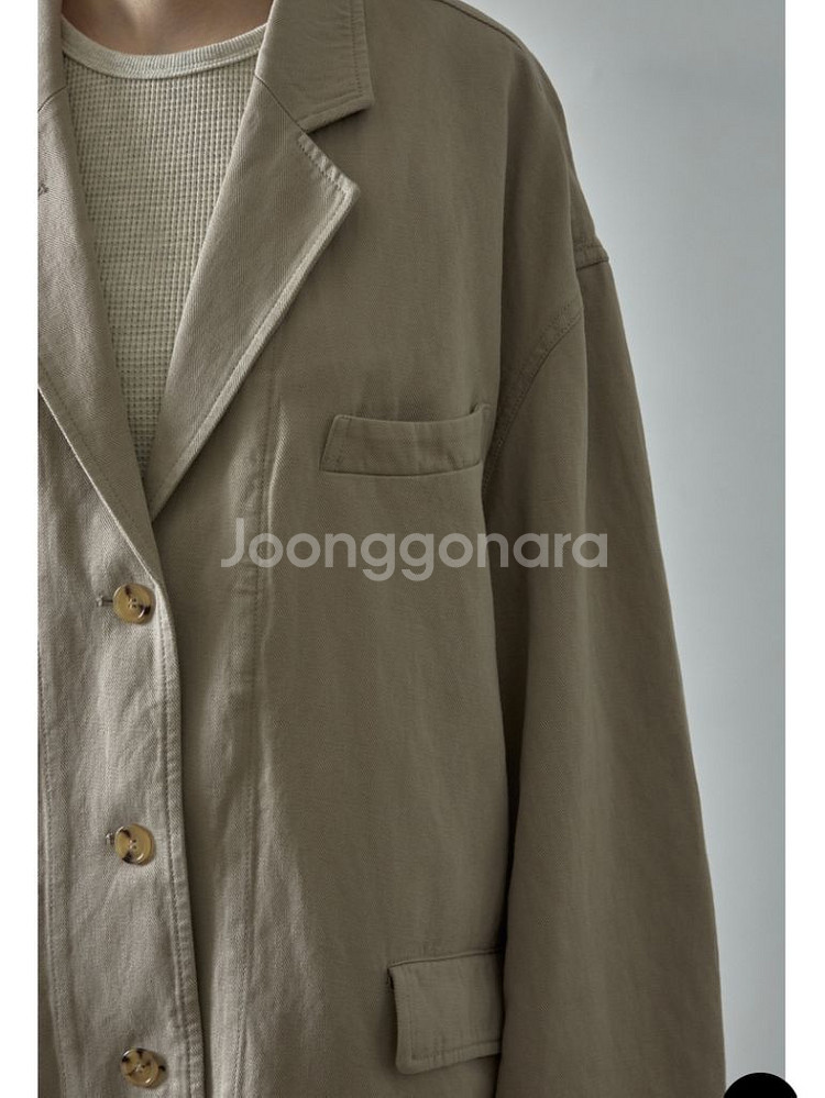 파사드패턴 린넨 커브드 슬리브 블레이저 s--2