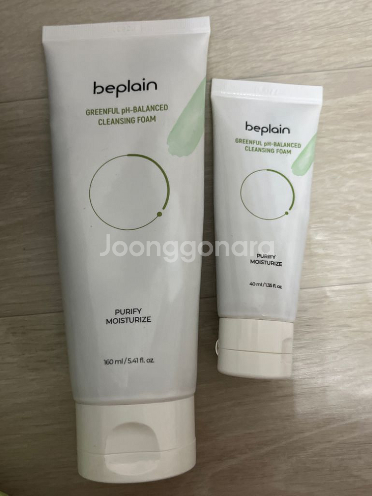 비플레인 녹두 약산성 클렌징폼 160ml & 40ml--1
