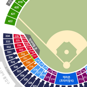 3/22일 엘지 vs 롯데 야구 개막전 네이비 4연석