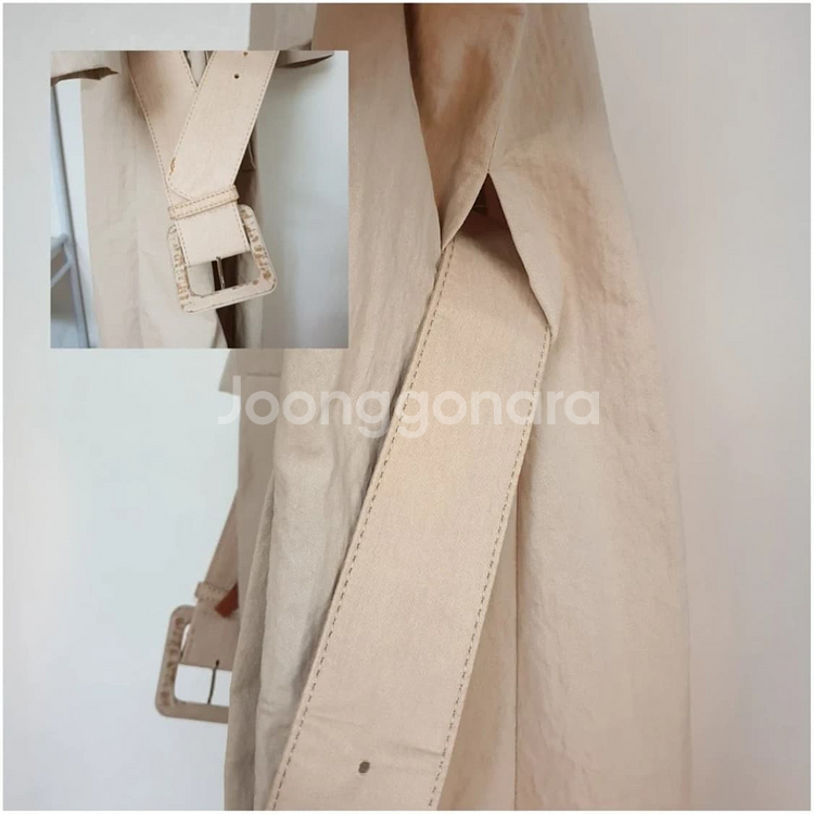 MARNI 마르니 오픈카라 입체소매 원피스 트렌치 코트--5