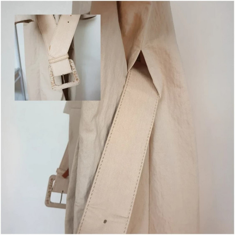 MARNI 마르니 오픈카라 입체소매 원피스 트렌치 코트--5