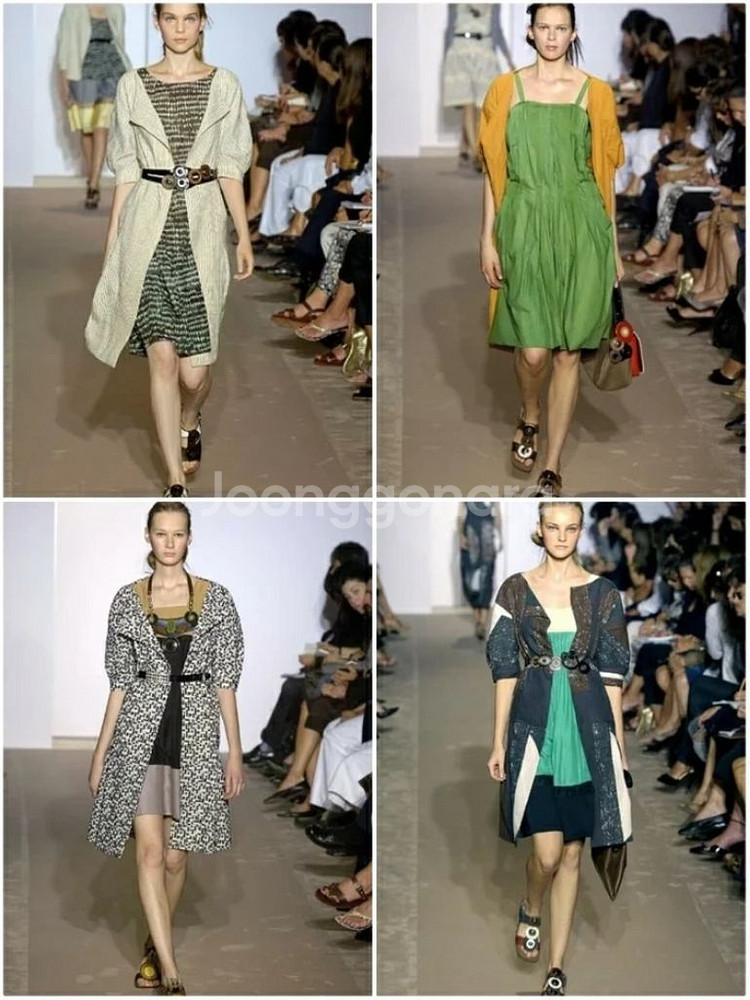 MARNI 마르니 오픈카라 입체소매 원피스 트렌치 코트--9