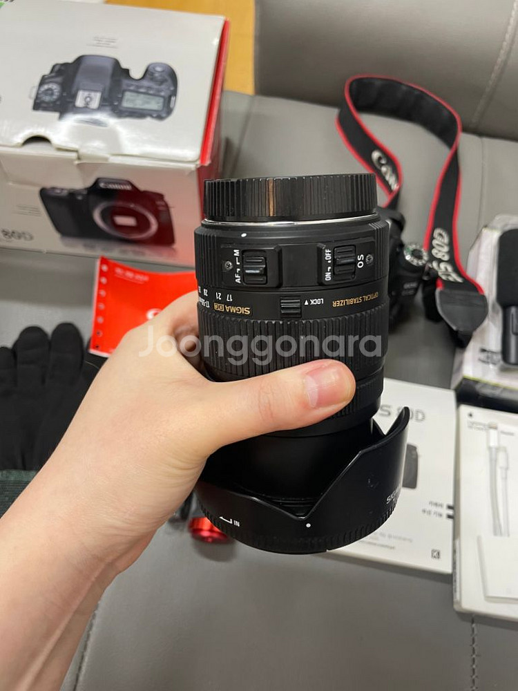 캐논 EOS 80D 풀박스+부가(캐논SD카드리더,캐논카--5