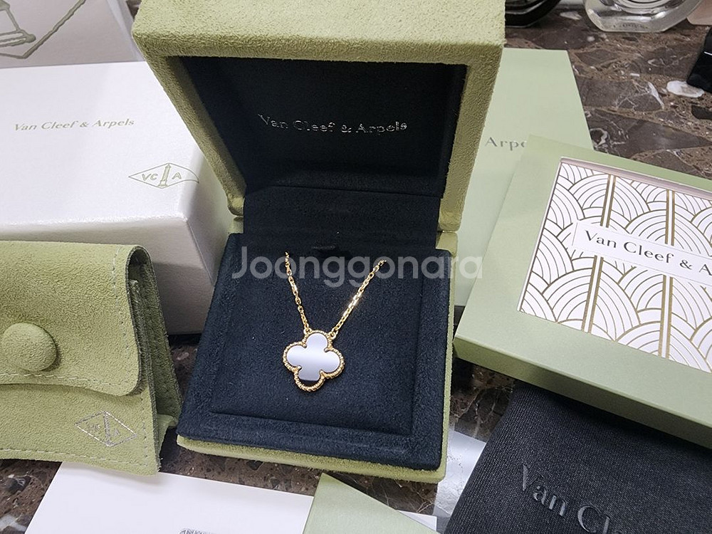 ((정품))반클리프 빈티지 목걸이 오닉스--1