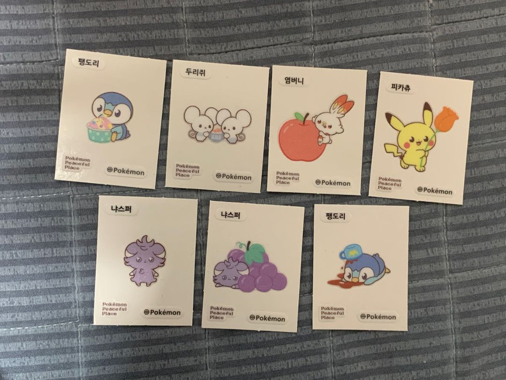 포켓몬빵 띠부씰 포케피스 7종 판매(냐스퍼 외 이미지