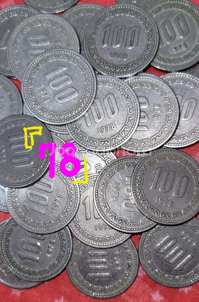 화폐 100원 동전 50개씩 옛날돈 한국은행--6