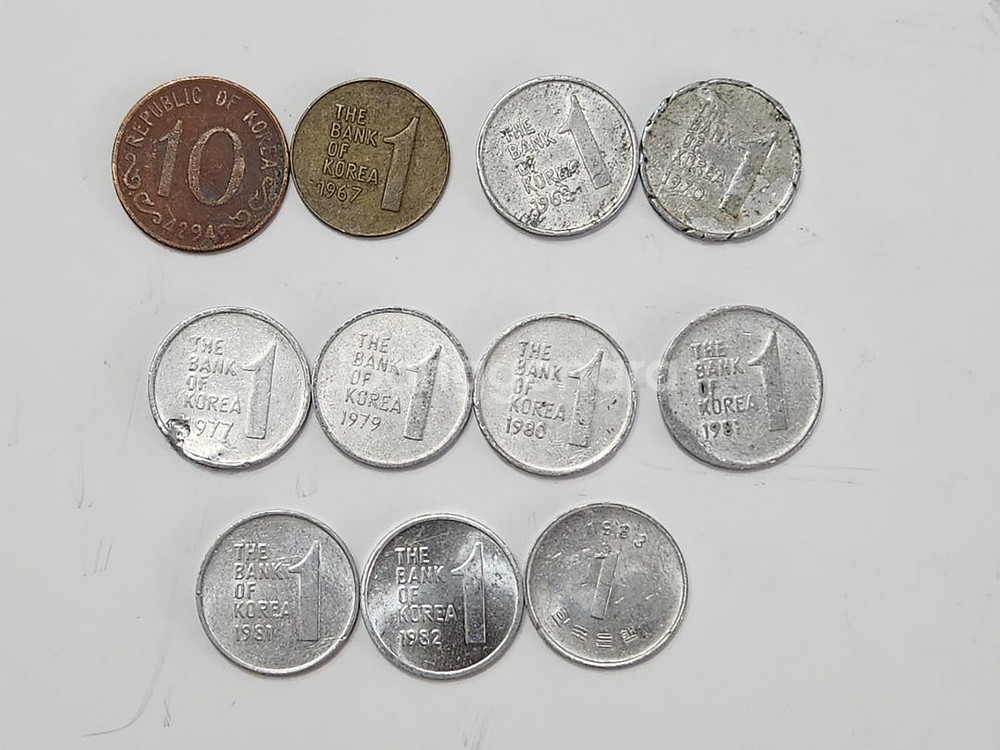 옛날동전, 1원 11점 일괄--1