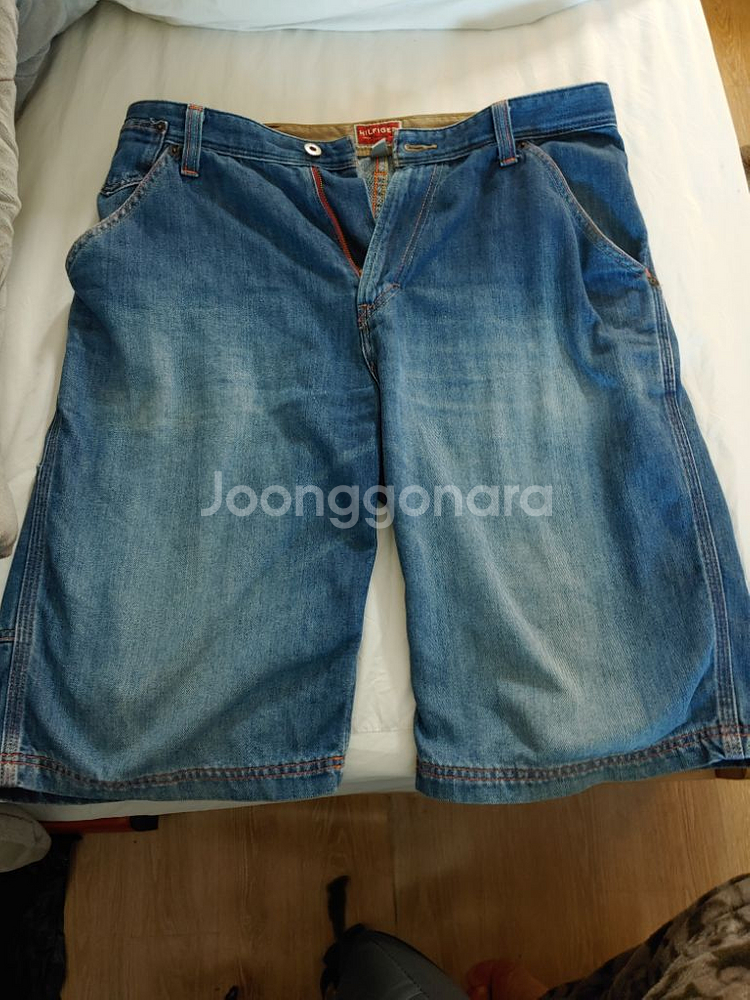 힐피거 레드라벨 빈티지 데님 청반바지--0