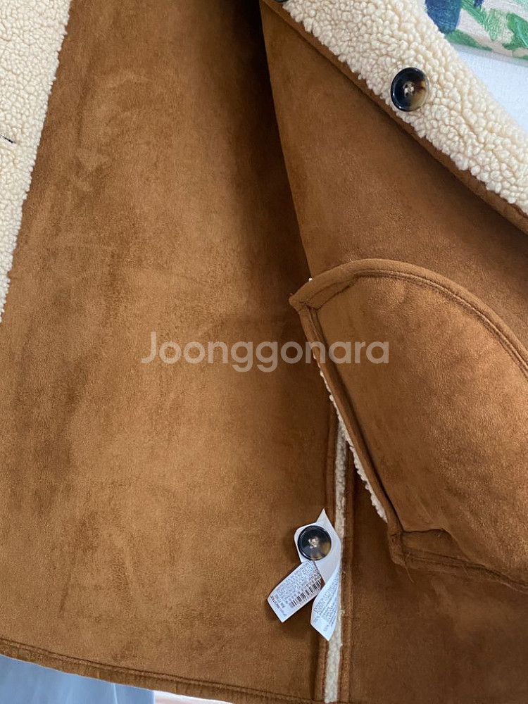 자라 양털 무스탕 뽀글이 코트 XS--2