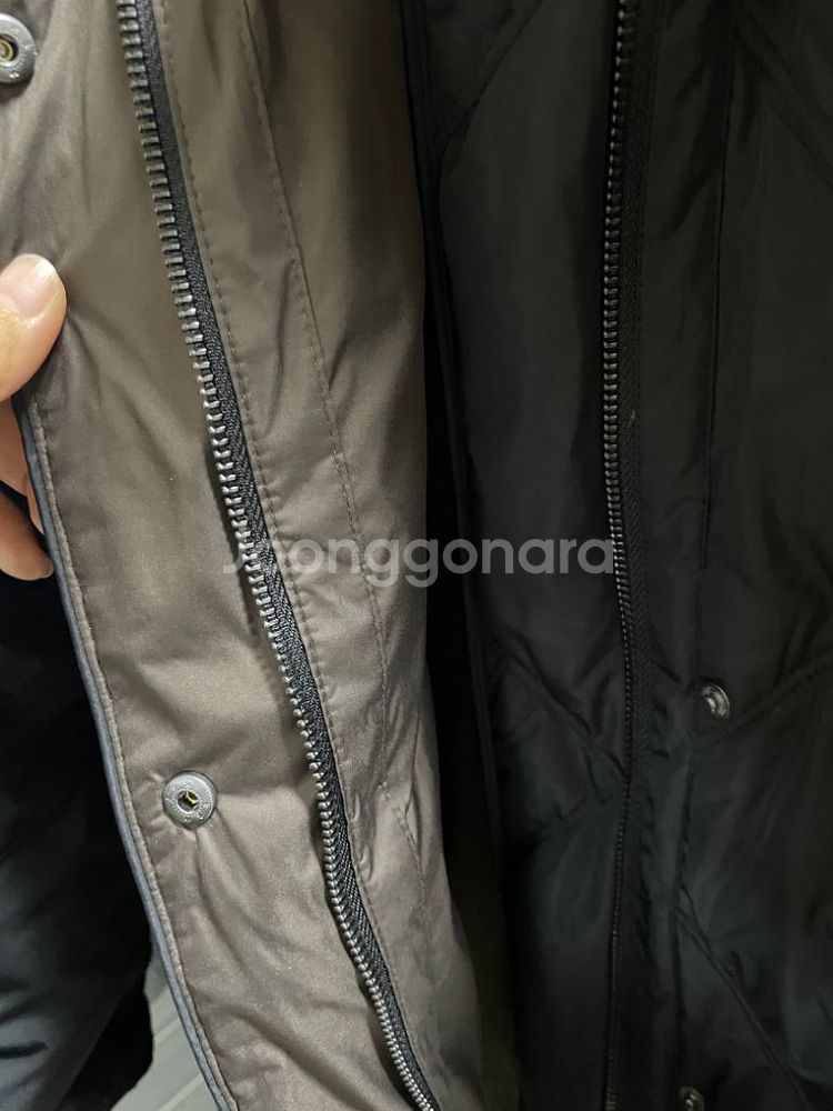 [크레송] 배색 퀼팅 후드 덕다운 판매해요--4