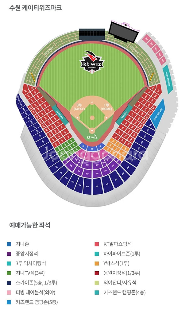 한화 kt 3/22 개막전 외야잔디석 2연석--0