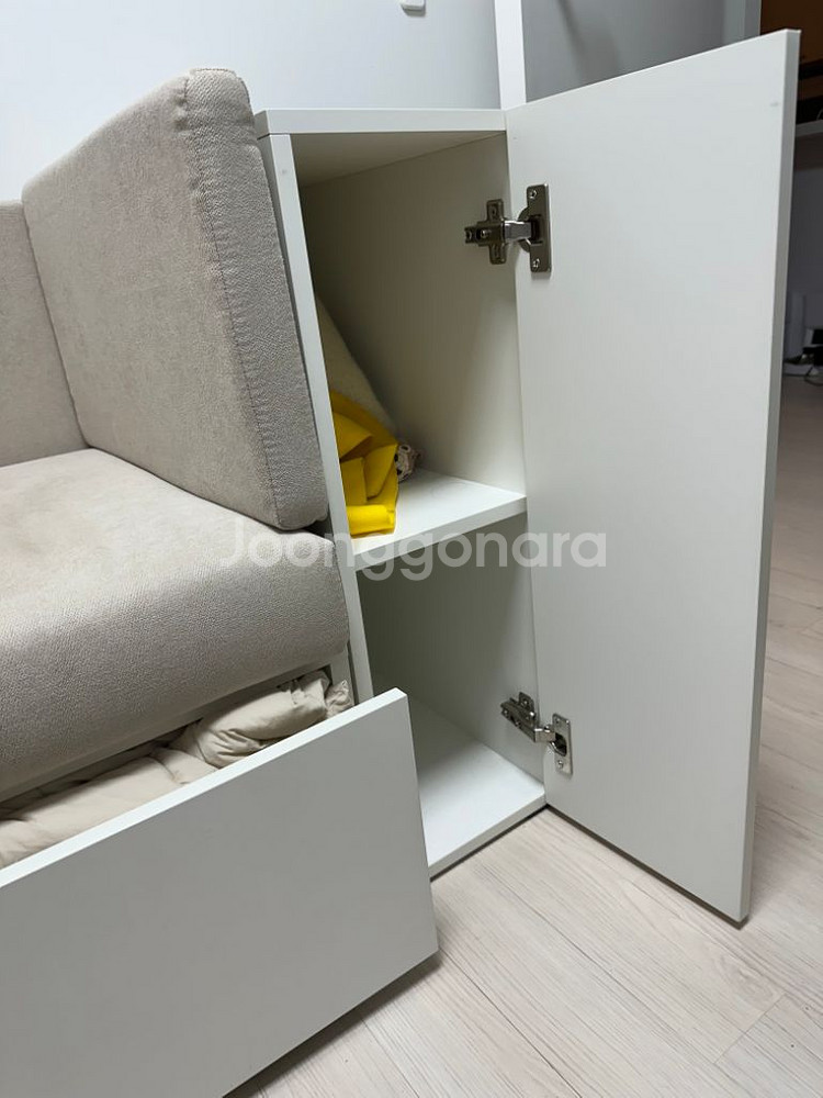 아토피케어 패브릭 3인 수납 벤치소파 +도어수납장2개--5