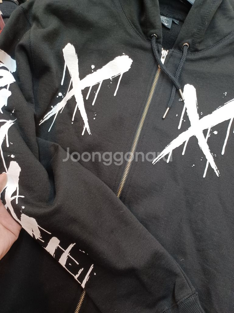 hfdd 프린팅 후드집업 xl--5