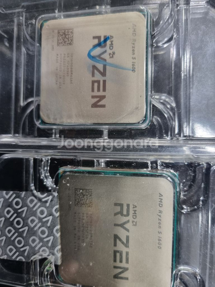 cpu 라이젠 1600 택포 2개--1