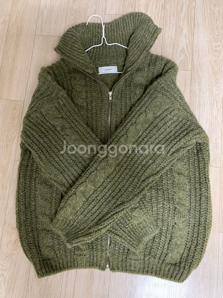 하이넥 니트 가디건--1