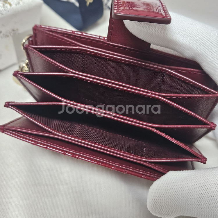 디올 카드지갑 자스민 레드 풀박스 신세계강남 구매!--2