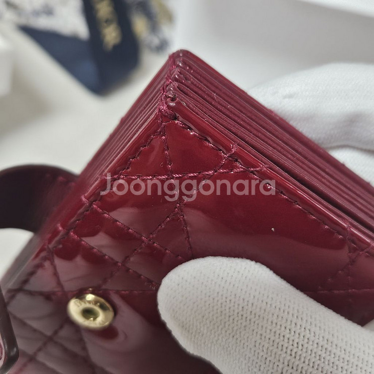 디올 카드지갑 자스민 레드 풀박스 신세계강남 구매!--3