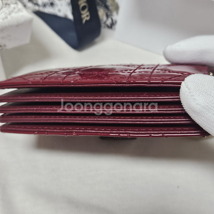 디올 카드지갑 자스민 레드 풀박스 신세계강남 구매!--5