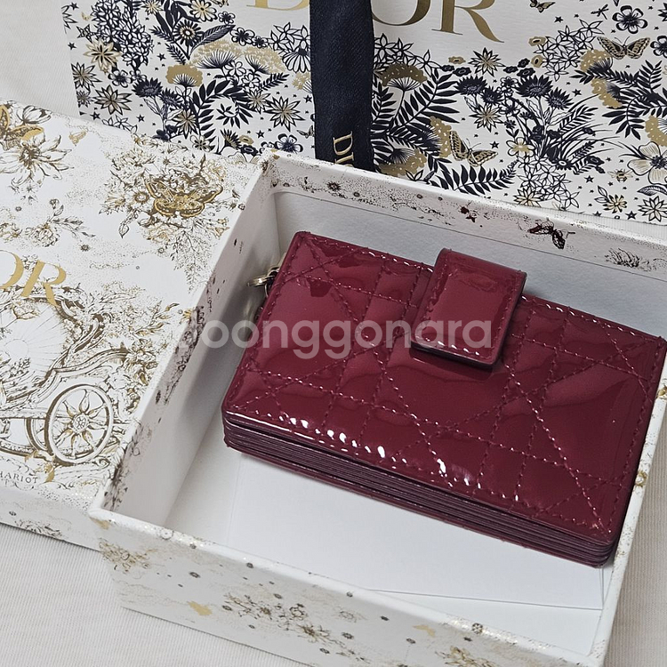 디올 카드지갑 자스민 레드 풀박스 신세계강남 구매!--7