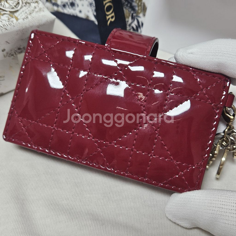 디올 카드지갑 자스민 레드 풀박스 신세계강남 구매!--4