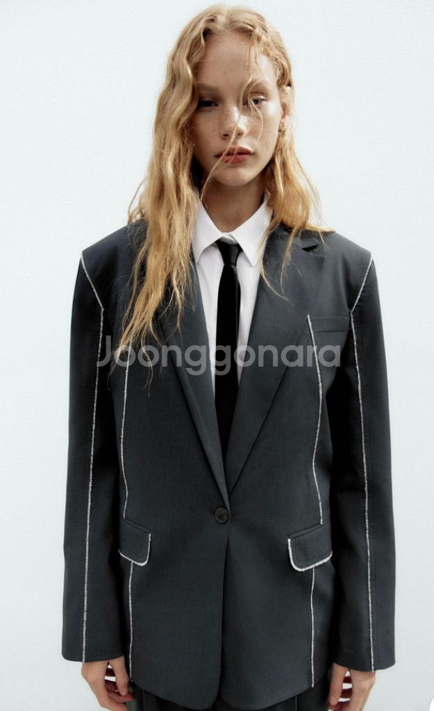 ZARA 자라 롱 스트레이트 블레이저 2010/700--2