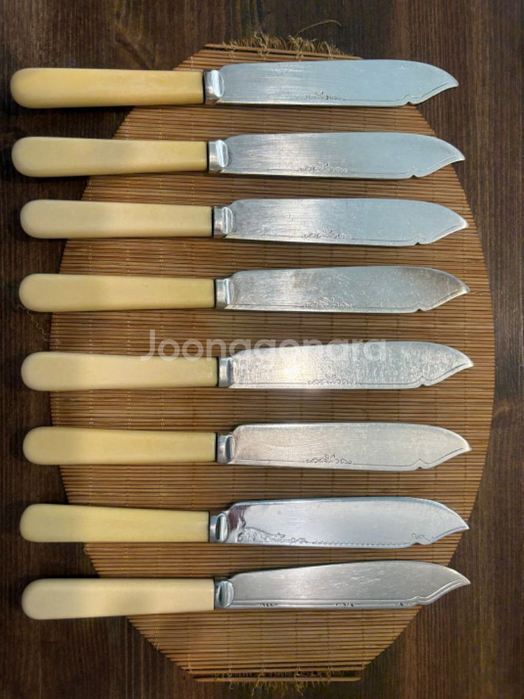 빈티지 셰필드 피쉬 포크 나이프 듀오--0