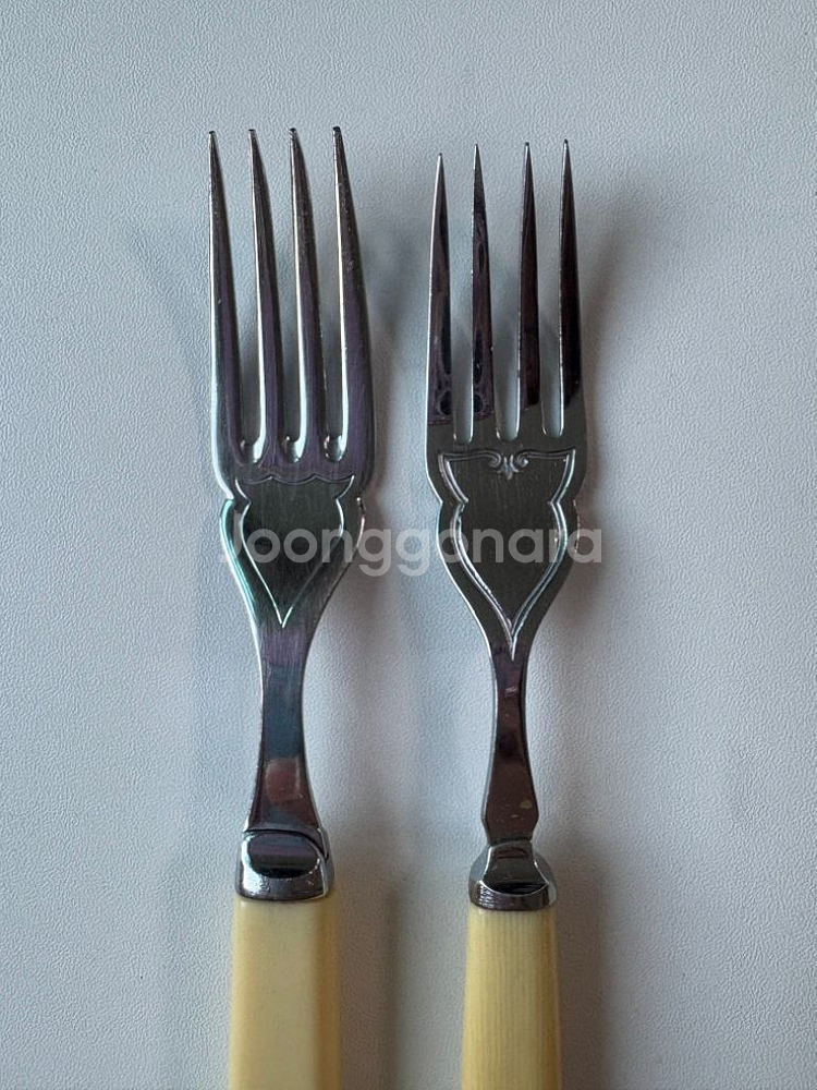 빈티지 셰필드 피쉬 포크 나이프 듀오--8